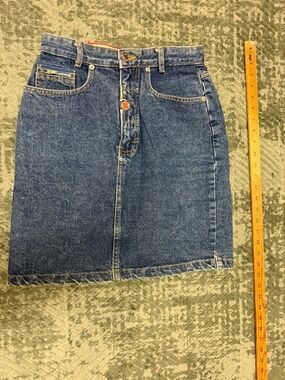 Vintage Mixed Blue wilderness Jeans Denim Skirt size 9